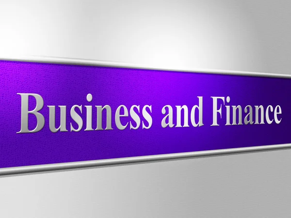 Business Finance Shows Trade Finances And Corporation — Stock Photo, Image