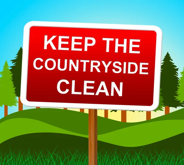 Keep Countryside Clean Represents Untouched Environment And Landscape — Stock Photo, Image