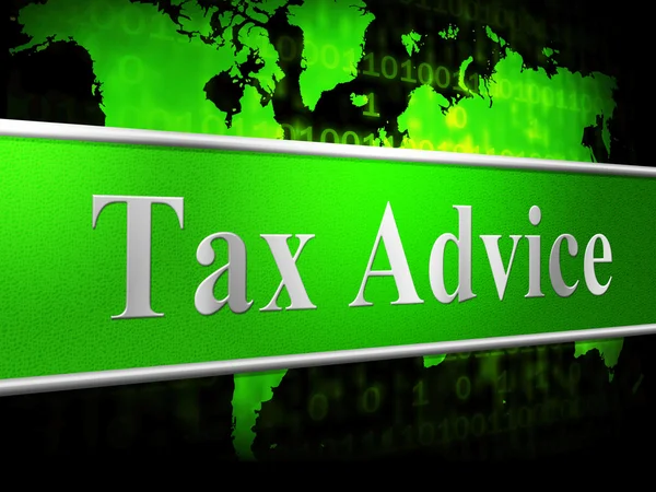 Tax Advice Means Info Answer And Helping — Stock Photo, Image