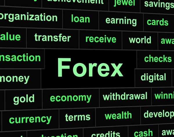 Currency Forex Shows Exchange Rate And Foreign — Stock Photo, Image