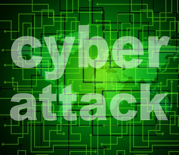 Cyber Attack Indica la Red Mundial y el Crimen —  Fotos de Stock