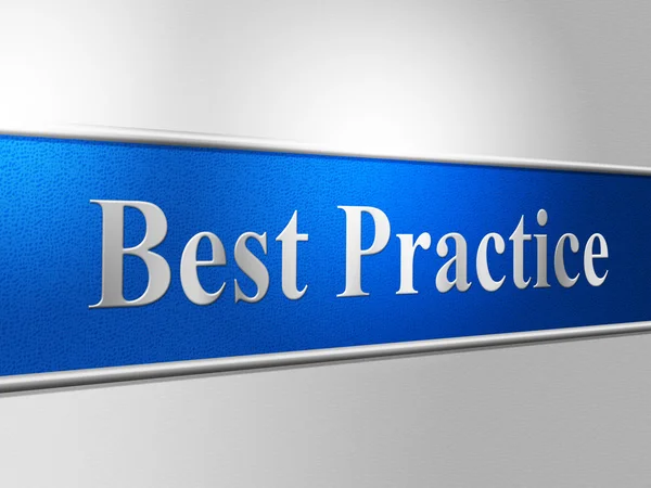 Best Practice Means Number One And Chief — Stock Photo, Image