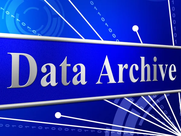 Data Archive Means File Transfer And Archives — Stock Photo, Image