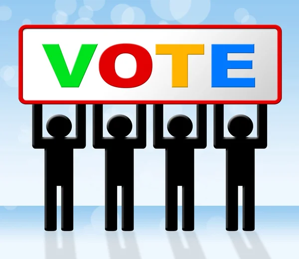 Poll Vote Represents Decisions Elect And Evaluation — Stock Photo, Image