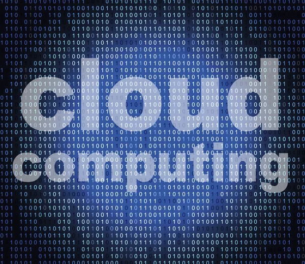 Cloud computing toont informatica en communicatie — Stockfoto