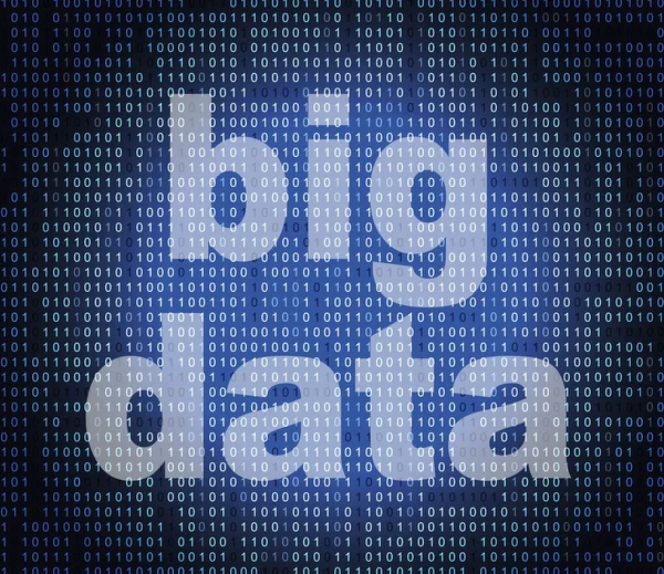 Big data representerar world wide web och net — Stockfoto