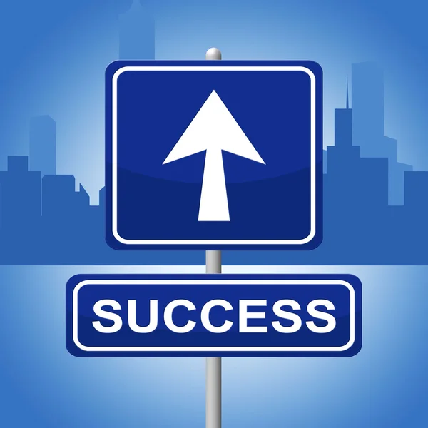 Success Sign Means Resolution Progress And Advertisement — Stock Photo, Image