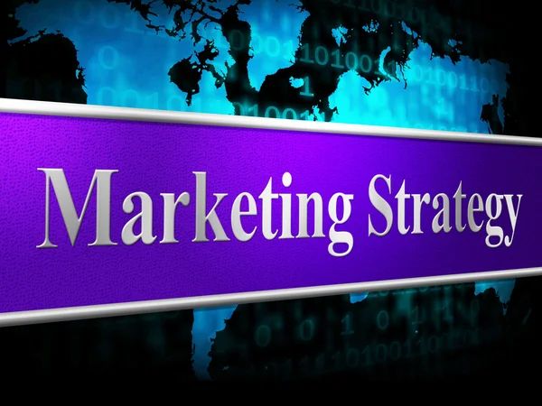 Strategy Marketing Represents Solutions Promotions And Vision — Stock Photo, Image