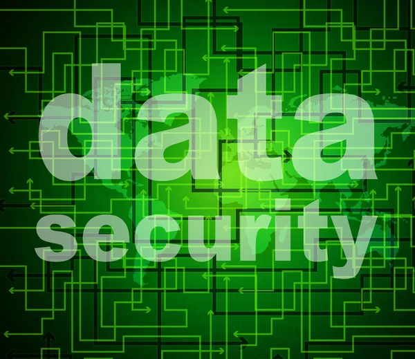 Data Security Shows Protected Restricted And Unauthorized — Stock Photo, Image