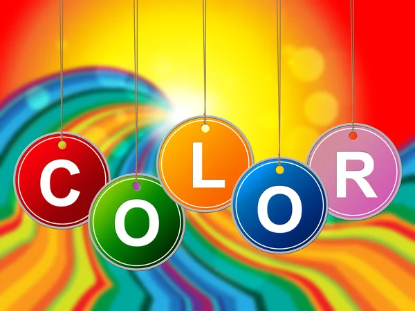 Color colorido significa colores y colores de pintura — Foto de Stock