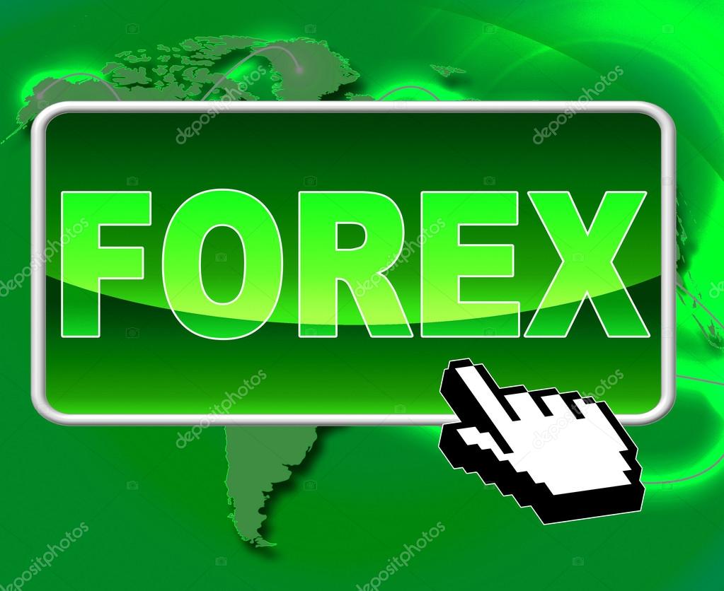 Forex Button Means World Wide Web And Currency Stock Photo - 
