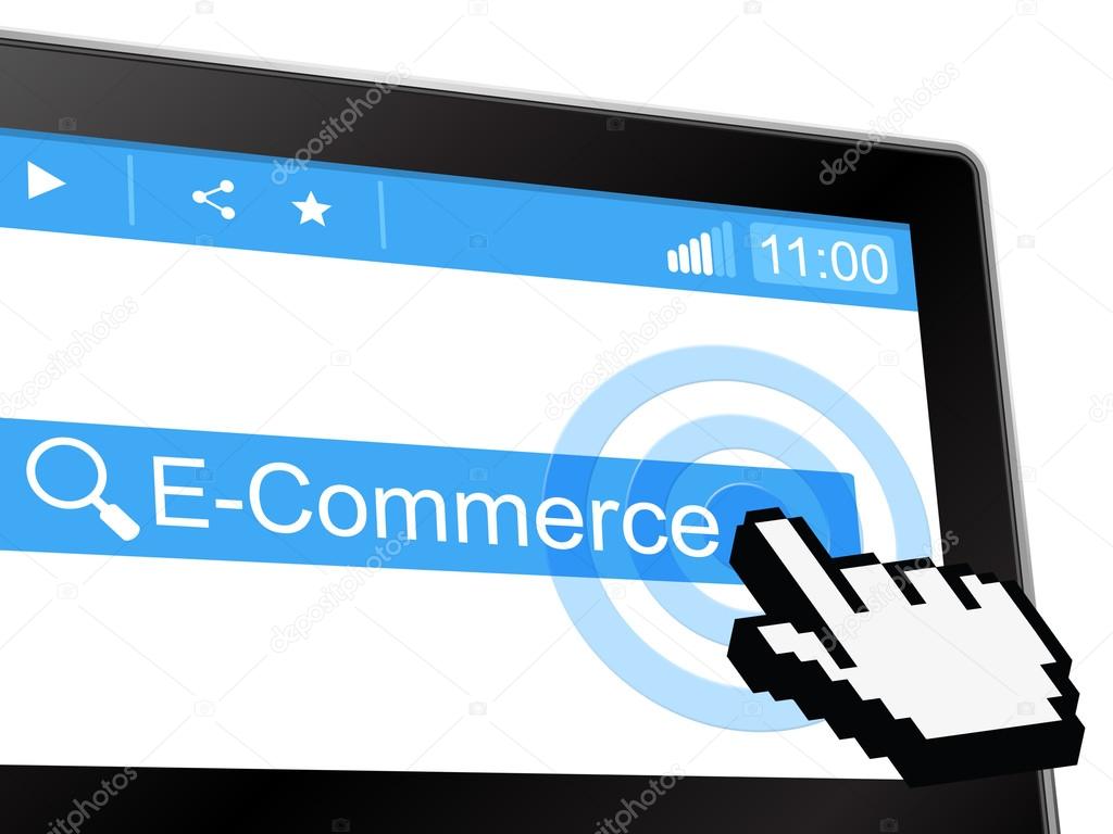 E Commerce Shows World Wide Web And Purchasing