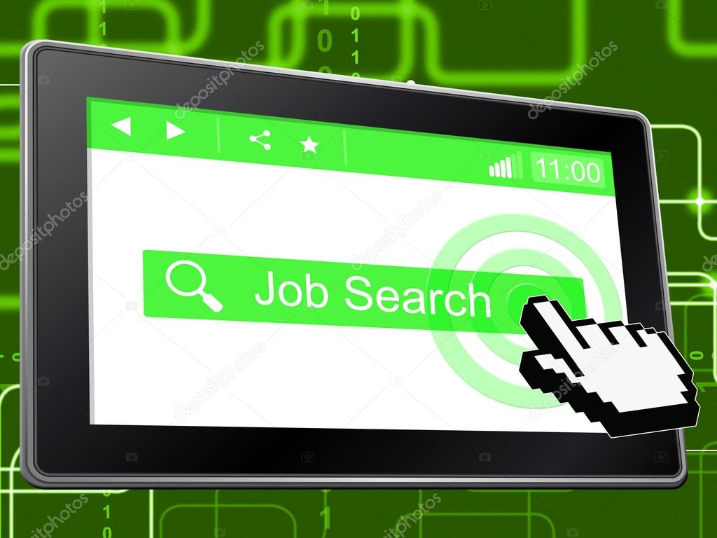 Job Search Represents World Wide Web And Career