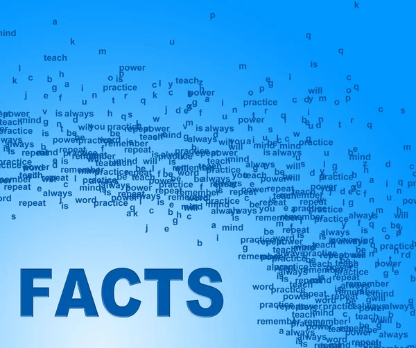 Facts Words Shows Information Knowledge And True — Stock Photo, Image