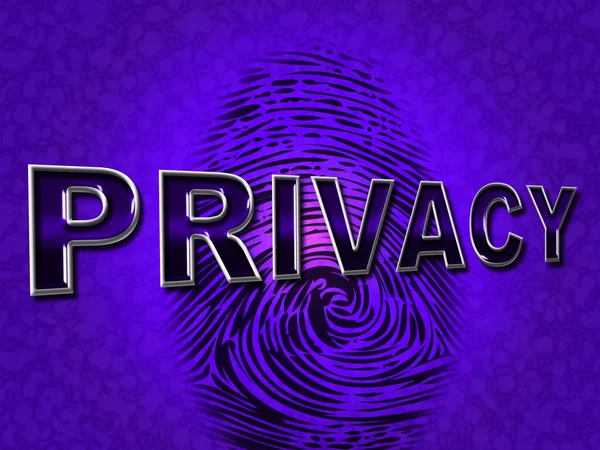 Privacy impronta digitale significa login in modo confidenziale e protetto — Foto Stock