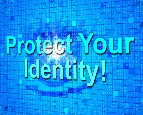 Protect Your Identity Represents Private Password And Protected — Stock Photo, Image