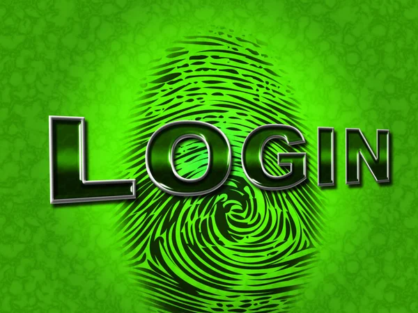 Login Security muestra inicio de sesión restringido y nombre de usuario — Foto de Stock