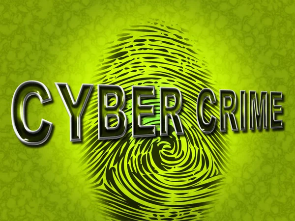 Crime cibernético indica Spyware Malware e Hackers — Fotografia de Stock