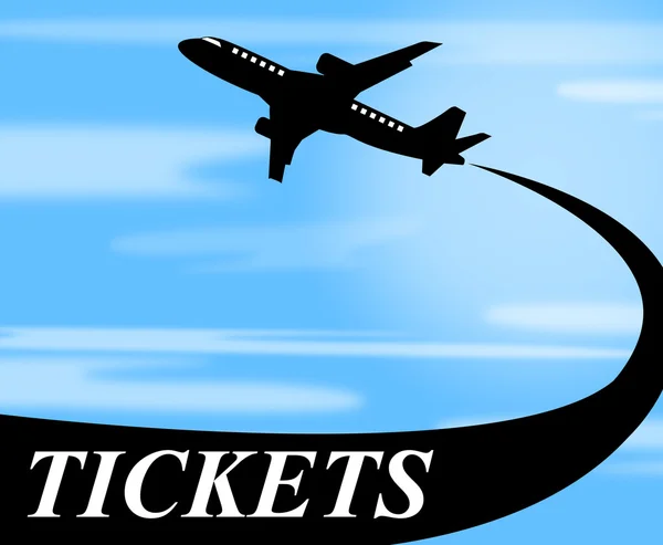 Flights Tickets Indicates Aircraft Transportation And Aeroplane — Stock Photo, Image