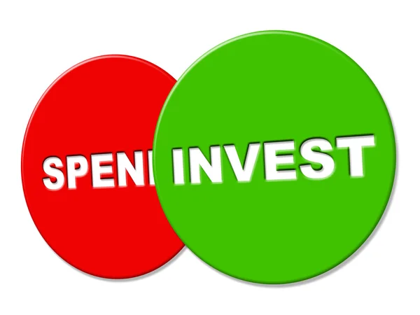 Invest Sign Represents Return On Investment And Advertisement — Stock Photo, Image