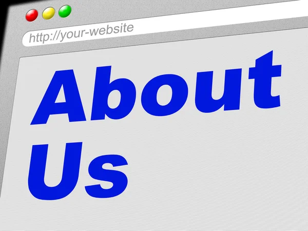 Over ons geeft aan World Wide Web en over-ons — Stockfoto
