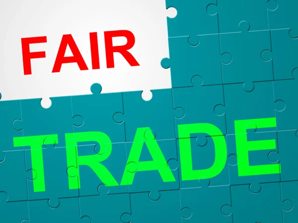 Fair Trade Represents Exporting Buy And Product — Stock Photo, Image