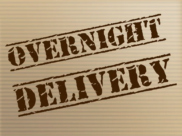 Overnight Delivery Indicates Next Day And Courier — Stock Photo, Image