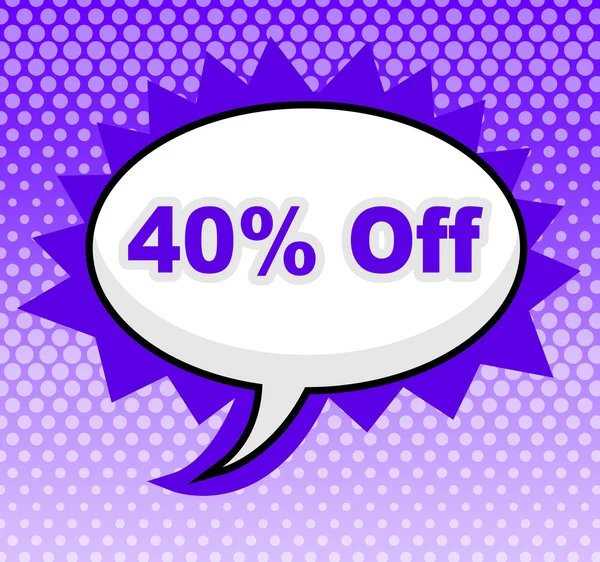Forty Percent Off Means Savings Retail And Merchandise — Stock Photo, Image