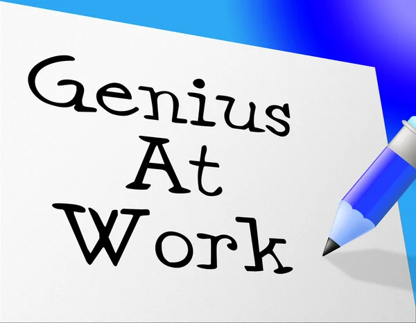 Genius At Work Means Bona Fide And Knowledge — Stock Photo, Image