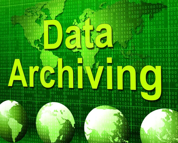 Data Archiving Shows Fact Storage And Catalog — Stock Photo, Image