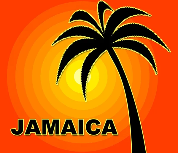 Jamaican Holiday Indicates Go On Leave And Summer — Stock Photo, Image