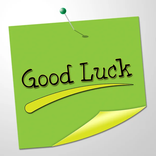 Good Luck Indicates Lucky Fortunate And Correspondence — Stock Photo, Image