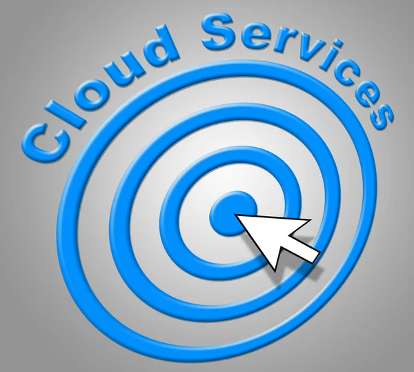 Cloud Services Represents Network Server And Advice — Stock Photo, Image