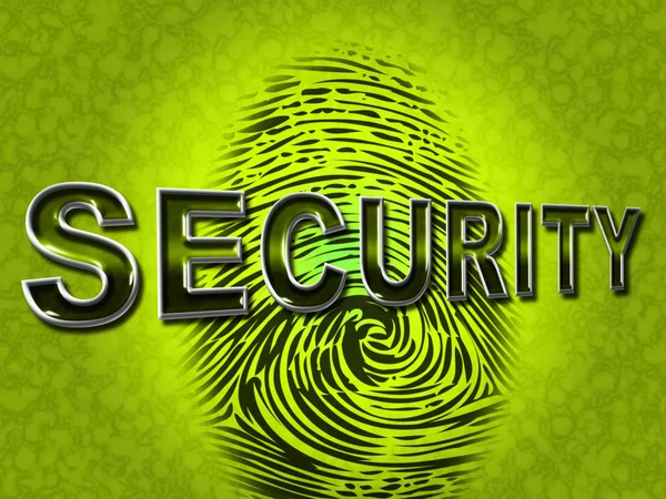 Security Fingerprint Indicates Company Id And Brand — Stock Photo, Image