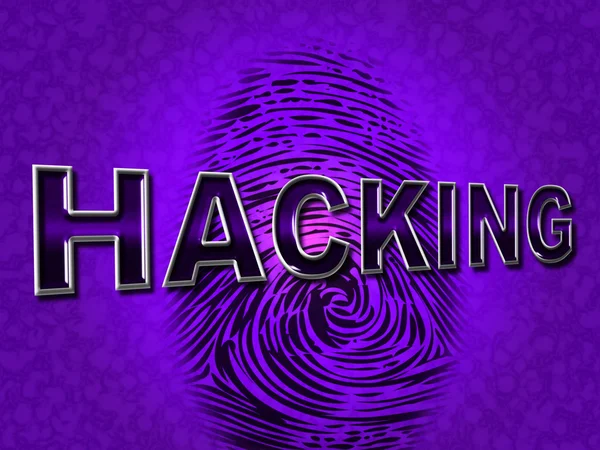 Internet Hacking Rappresenta World Wide Web e attacco — Foto Stock