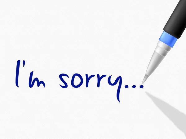 I 'm Sorry vertegenwoordigt betreur Contact en communicatie — Stockfoto