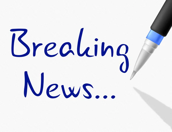 Breaking News Shows At This Time And Info — Stock Photo, Image