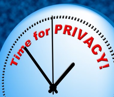 Time For Privacy Represents At The Moment And Confidential clipart