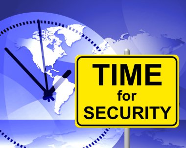 Time For Security Indicates At The Moment And Encryption clipart
