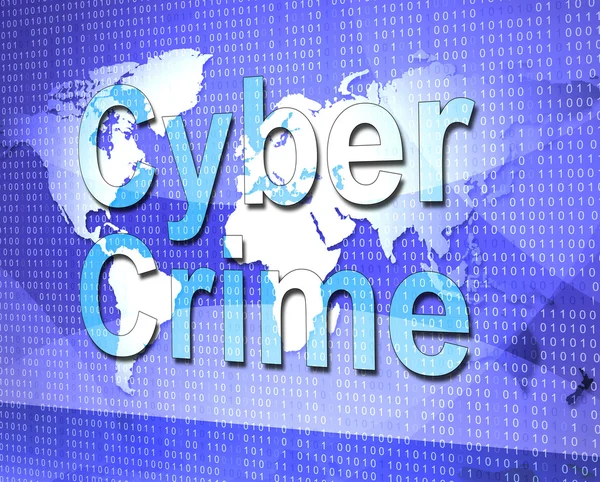 Delito Cibernético Muestra Web Mundial y Criminal —  Fotos de Stock