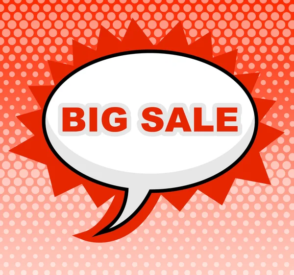 Big Sale Means Message Cheap And Sign — Stock Photo, Image