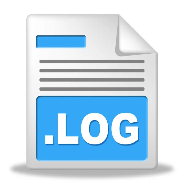 Log File Represents Organized Logbook And Organize — Stock Photo, Image