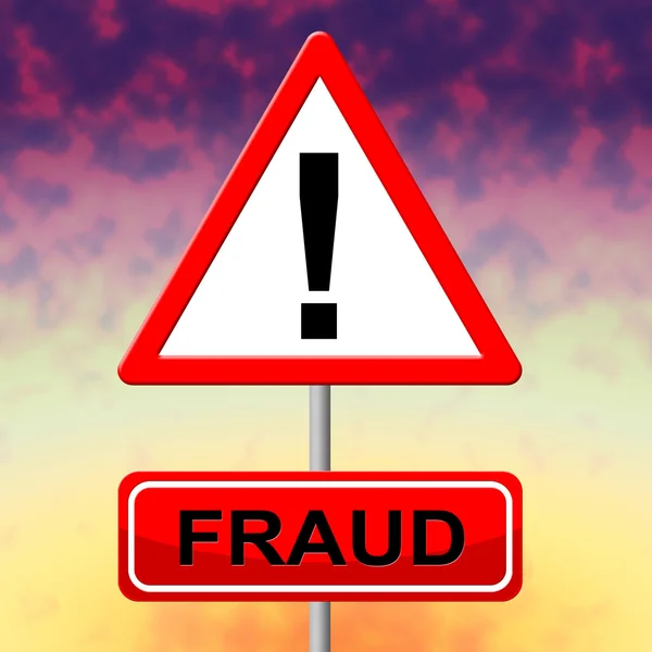 Sinal de fraude significa rasgar e enganar — Fotografia de Stock