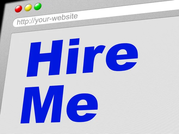 Hire Me Shows Job Application And Employment — Stock Photo, Image