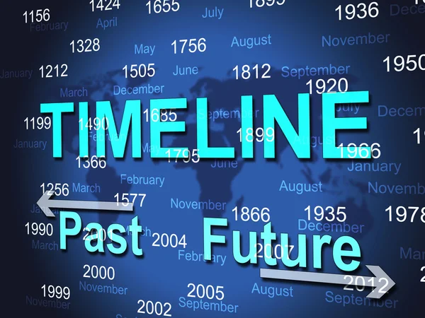 Time Line Represents Timeline Chart And Done — Stock Photo, Image