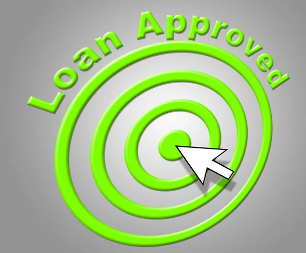 Loan Approved Indicates Assurance Funding And Passed — Stock Photo, Image