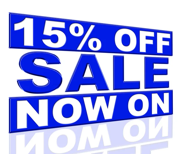 Fifteen Percent Off Shows At This Time And Clearance — Stock Photo, Image