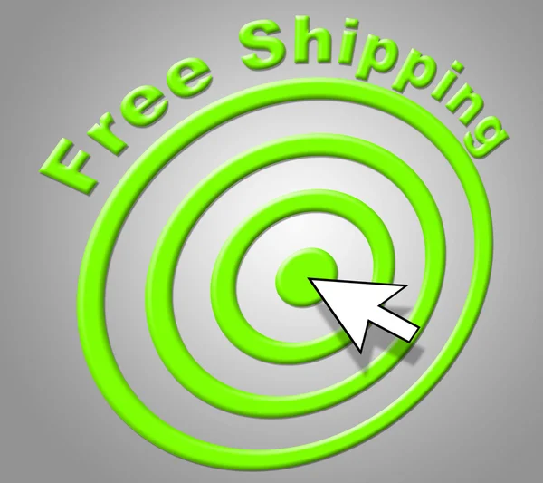 Free Shipping Means Without Charge And Delivering — Stock Photo, Image