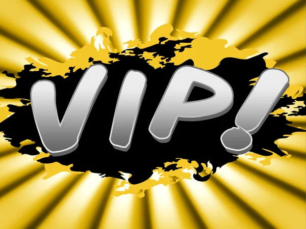 VIP jel azt mutatja, nagyon fontos személy és a hirdetés — Stock Fotó