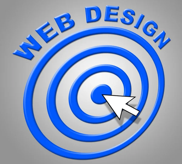 Web Design Shows Websites Online And Internet — Stock Photo, Image